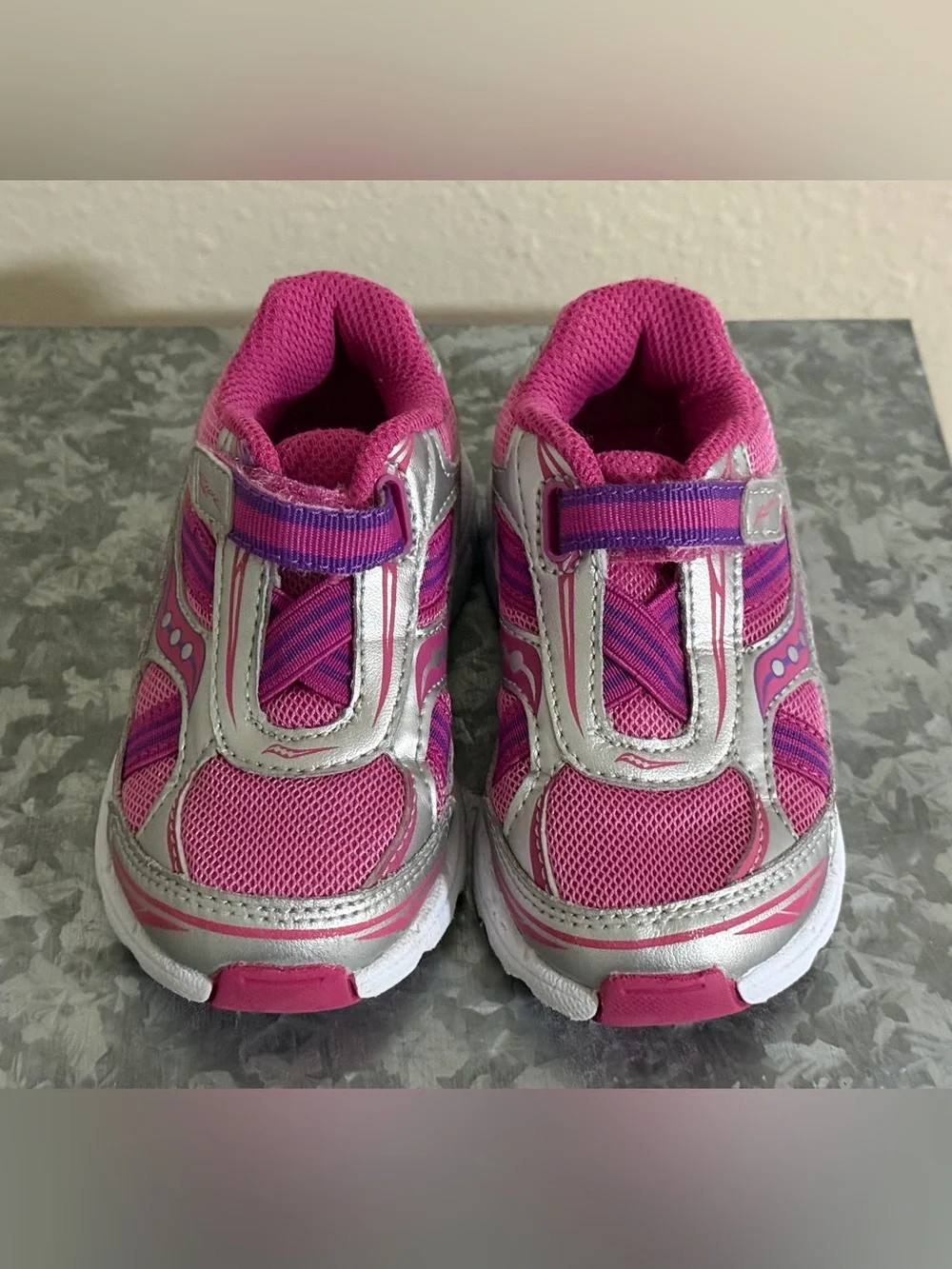 Saucony Ride Kids' Pink Athletic Sneakers, Size 7